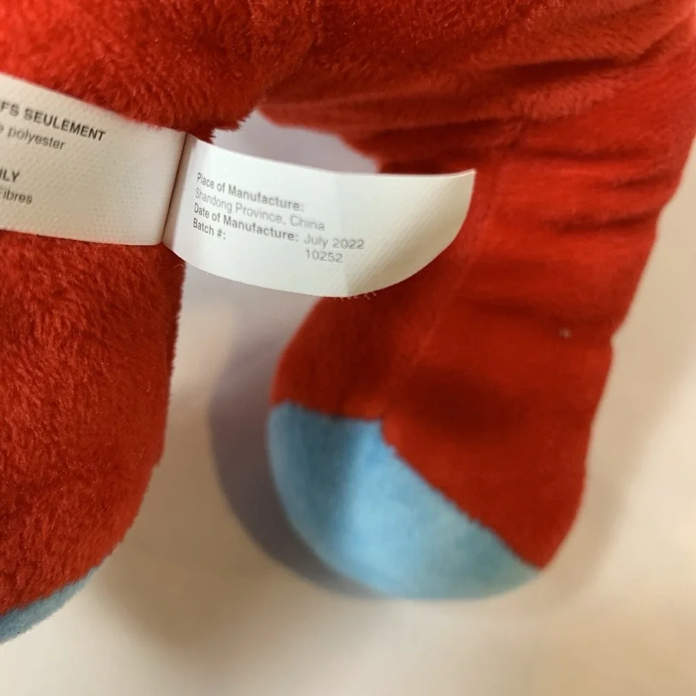 Toy‎ Factory Plush Lion Red White Aqua Blue Stuffed Animal Stuffie